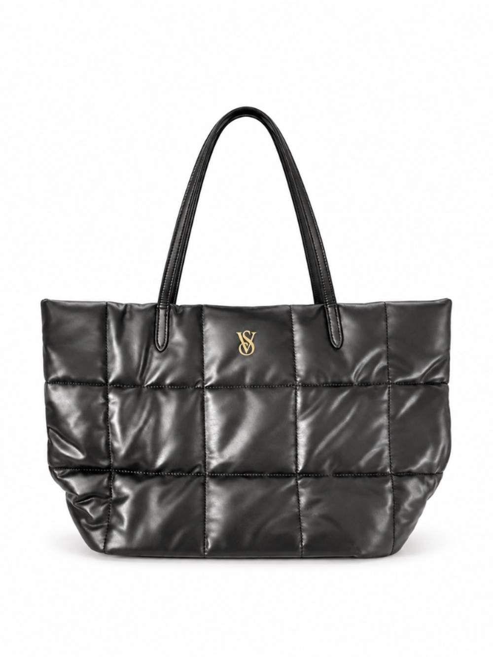 Victoria’s Secret Black Quilted Tote Bag